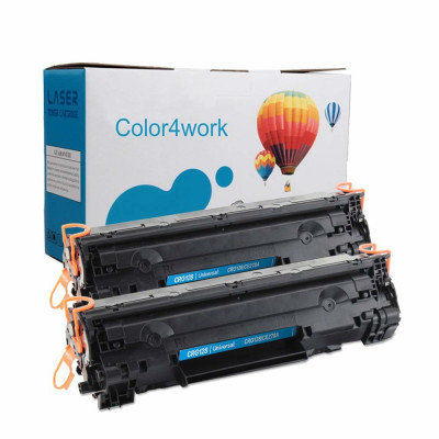 Color4work CE278A Toner Cartridge Black 2 Pack Replacement for HP 78A Canon CRG128 328 728 126 326 Compatible For Canon D530 D550 MF4880DW MF4890DW MF4420N & HP L190 P1566 P1606 P1600 Series Printer