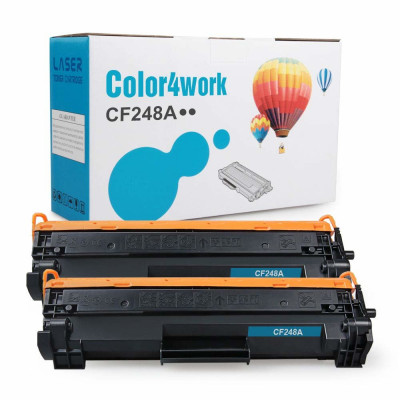 Color4work Compatible Toner Cartridge Replacement for HP 48A CF248A Black, 2-Pack, use for HP Laserjet Pro MFP M29 M29w M15 M15w MFP M28 M16