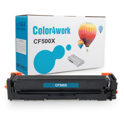 Color4work Compatible Toner Cartridge Replacement for HP 202X 202A CF500A CF500X High Yield Black, 1-Pack, use for HP Color LaserJet Pro MFP M281 M281fdw M281cdw, M254 M254dw Printer