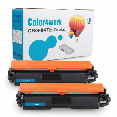 Color4work Compatible Toner Cartridge Replacement for Canon 047 CRG-047 2-Pack High Yield Black, Use with 049 Drum Toner for Canon imageClass LBP110 MF110 LBP113w LBP112 Laserjet Printer